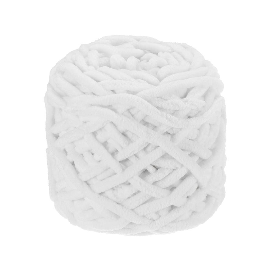 Chenille Chunky Yarn Plush Bulky Thick Fluffy for Crochet Soft Velvet Blanket for Sweater Hand Knitting Crocheting 45 M/49 Yard
