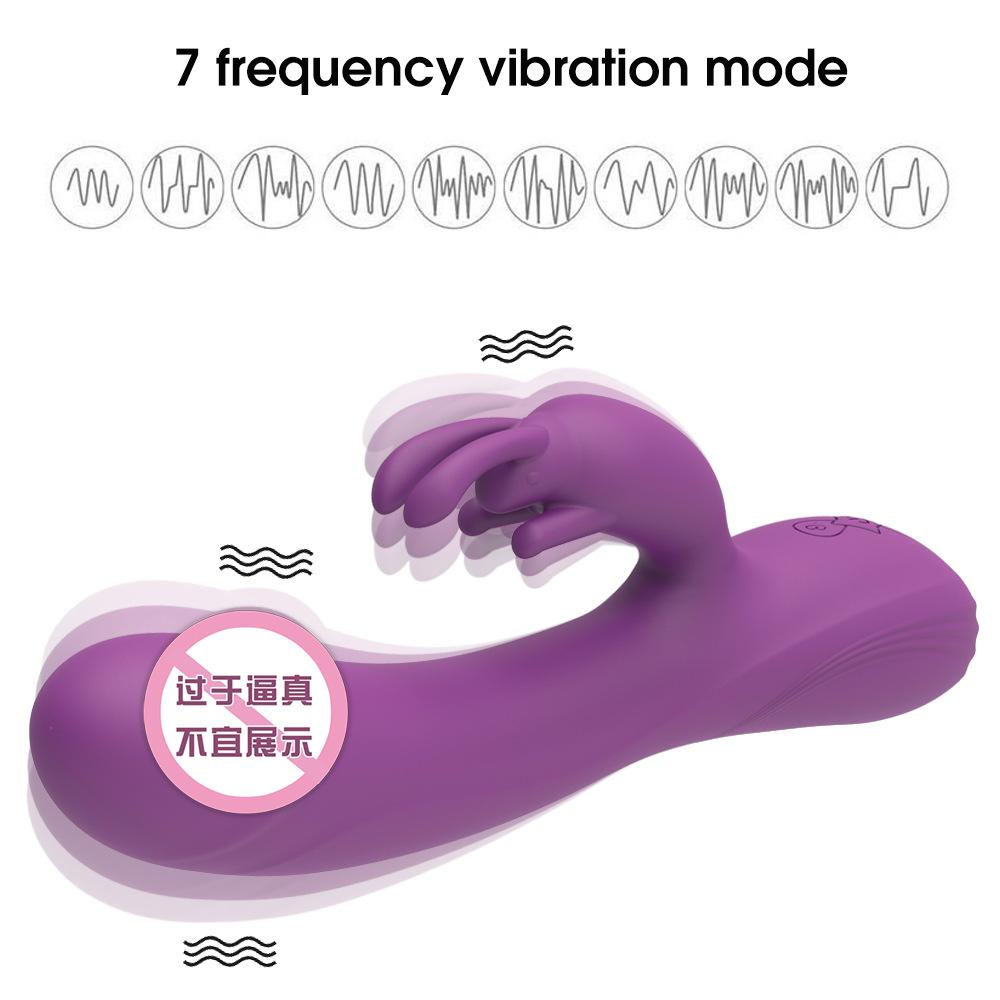Adult Supplies Charging Double G-Spot Rabbit Simulation Penis Vibration Female Masturbation Massage Vibrating Spear