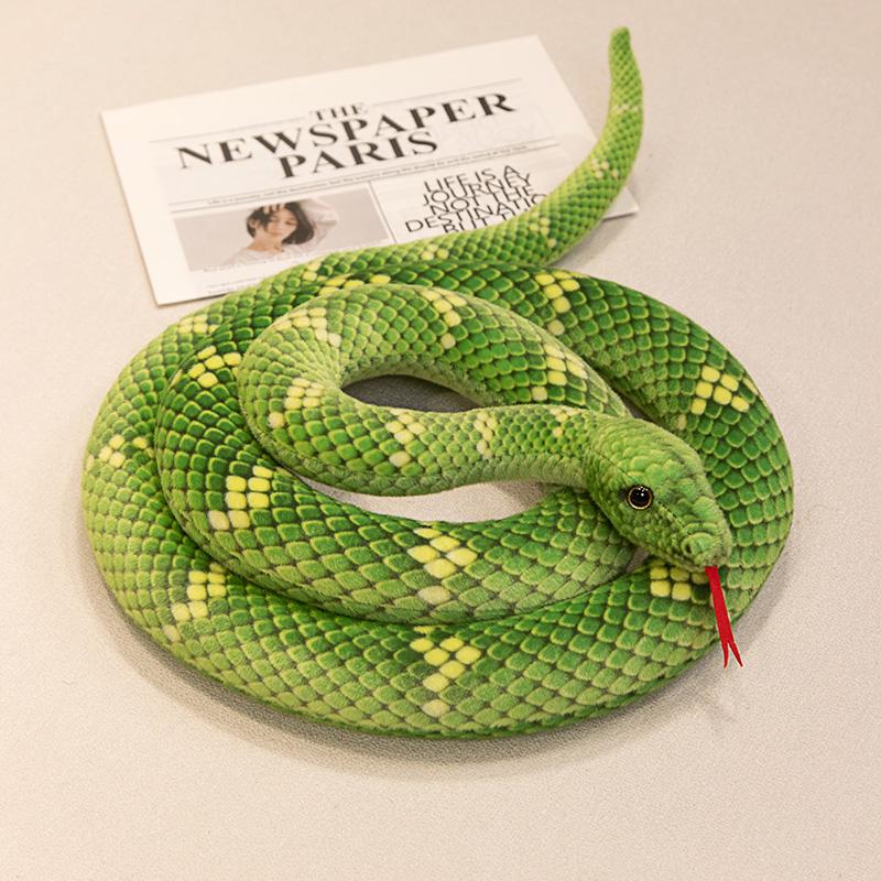 70-200Cm Simulated Snake Plush Toys Lifelike Python Stuffed Doll Soft Animal Snake Boa Anaconda Plushie Birthday Gift Room Decor