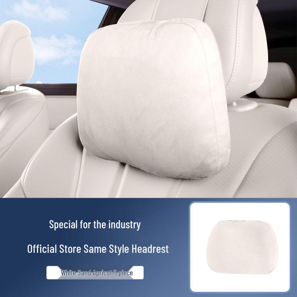 Aviation Suede Plush Neck Pillow & Lumbar Support for AITO M7/M8/M9 Headrest - Car Interior Accessories