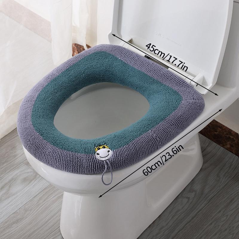 Universal Toilet Seat Cover Toilet Seat Cover Pad Bathroom Warmer Seat Lid Cover Toilet Sticker Home Bathroom Supplies
