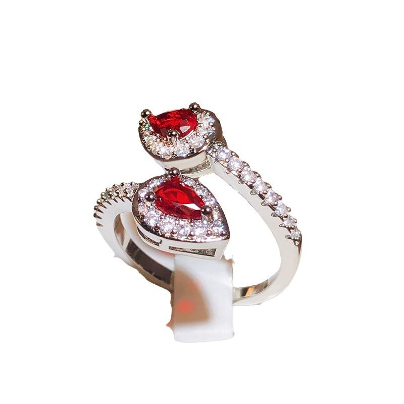 Anillo de Amor para Mujer Anillo de Corazón para el Día de San Valentín Chino Regalo para Novia