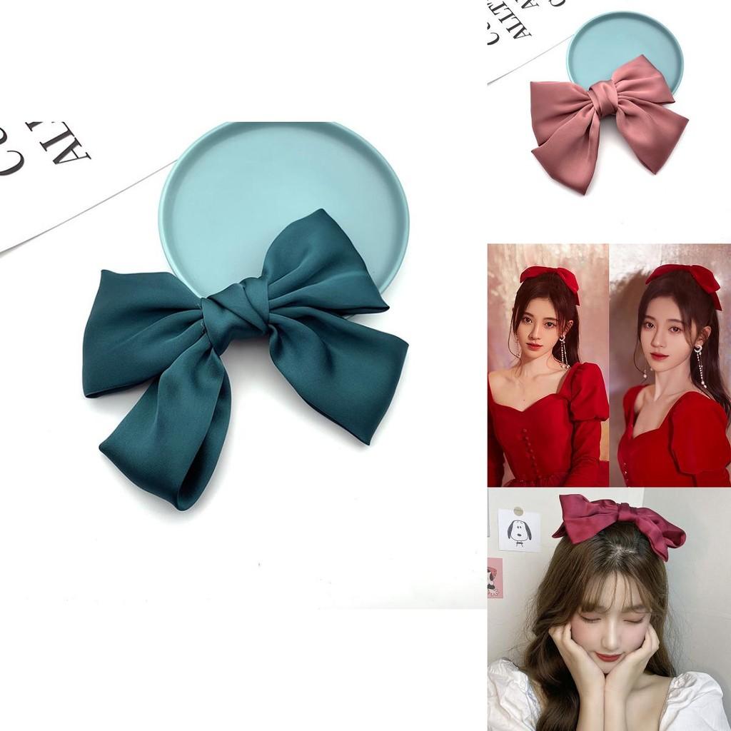 Elegant Satin Ribbon Hairpins With Big Bow For Women And Girls Accessories