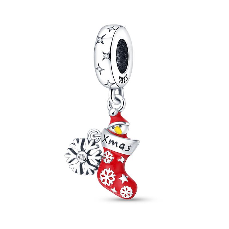 New Copper Snowman Elk Santa Gingerbread Christmas Charms Beads Fit 3Mm Original Bracelets Diy Jewelry Holiday Gift