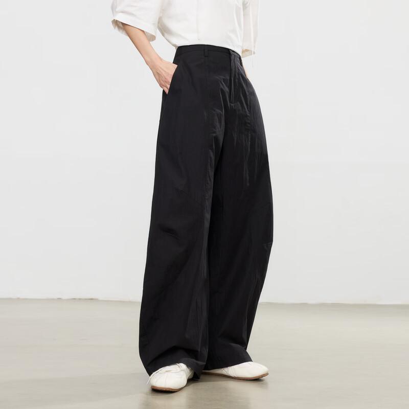 Elva  Island Summer High-Waist Loose Straight-Leg Casual Pants XS