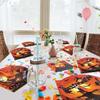 Knife fork spoon Halloween Disposable Tableware Pumpkin Napkins Cartoon Paper Plates  Halloween