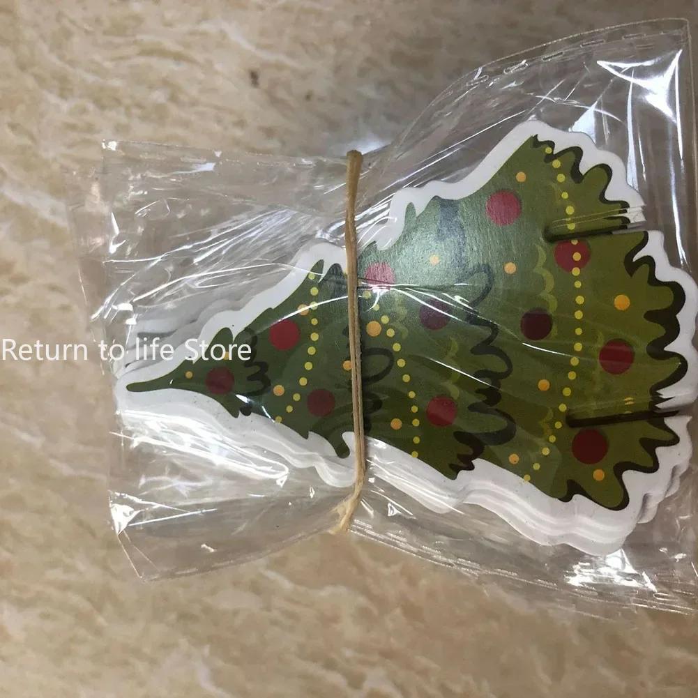 10pcs Christmas Glass Cup Card Santa Claus Hat Wine Glass Decor Ornaments Christmas Decorations Navidad Noel New Year
