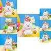 Adorable Plush Samoyed Dog Keychain Cute Couple Backpack Charm Gift Accessory