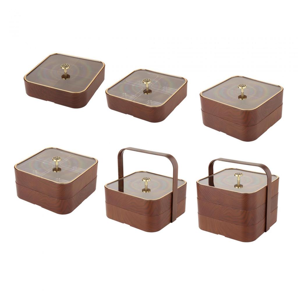 Dried Fruit Tray with Lid Dry Fruit Platter Tray Snack Serving Plate Dishes Food Storage Container Box for Nuts Dinner Table