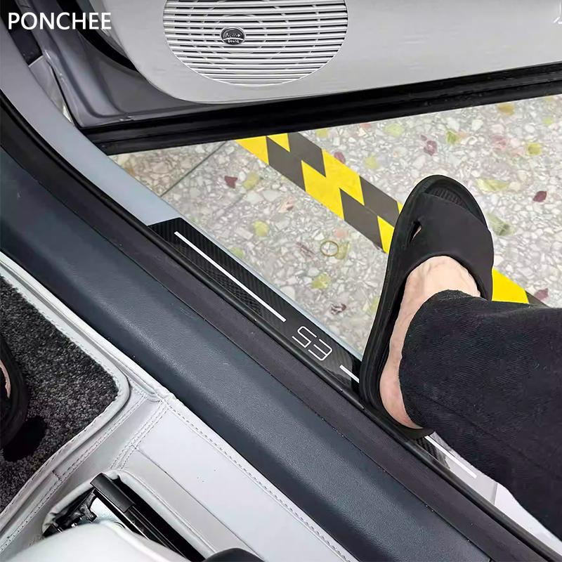 For Geely EX5 Galaxy E5 2024-2025 Door Welcome Step Threshold Bar Car Threshold Protection Against Rubbing Automobile Supplies