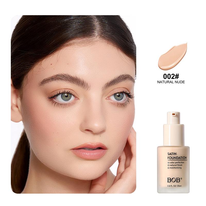 BOB Velvet Foundation Oil Control Concealer Moisturizing Moisturizing Light Skin Anti-rubbing No Makeup Foundation