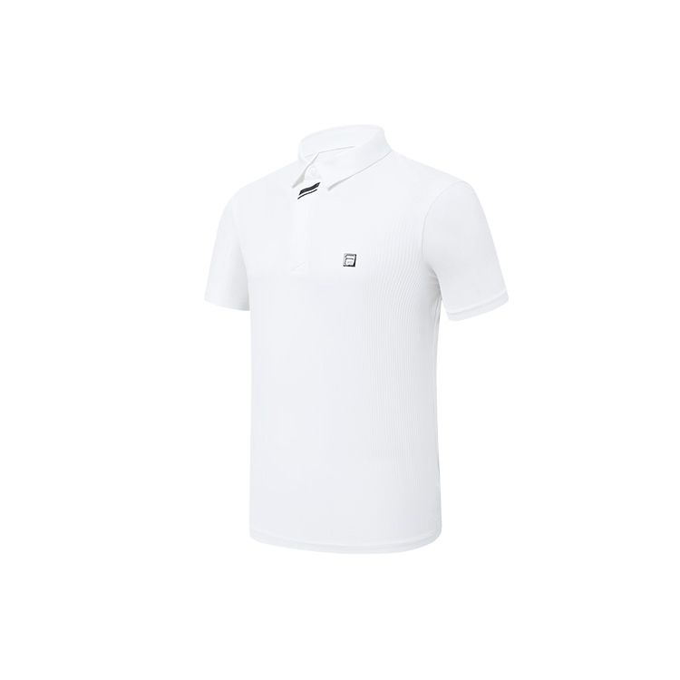 

FILA Inspiration Series 2023 Summer New Simple Sports Fit Polo Shirt Men tops Jade-White A11M325125F-WT L