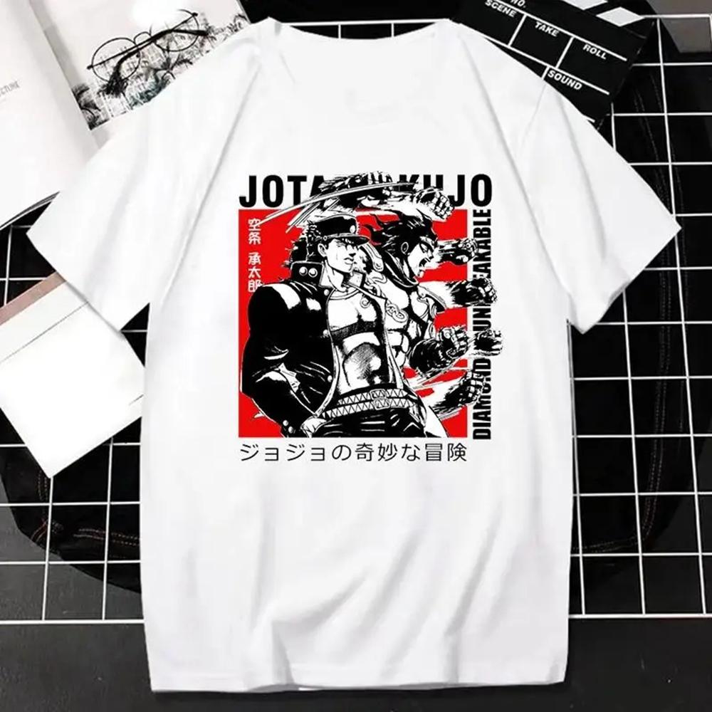 Japanese Anime JOJO Bizarre Adventure Graphic Print T Shirt Men Women Streetwear Short Sleeve Plus Size T Shirt Unisex 70271
