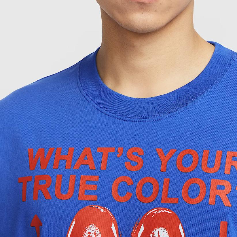 Nike Navy Loose Fit Printed Drop Shoulder Short Sleeve T-Shirt Men T-Shirts Blue HJ0757480