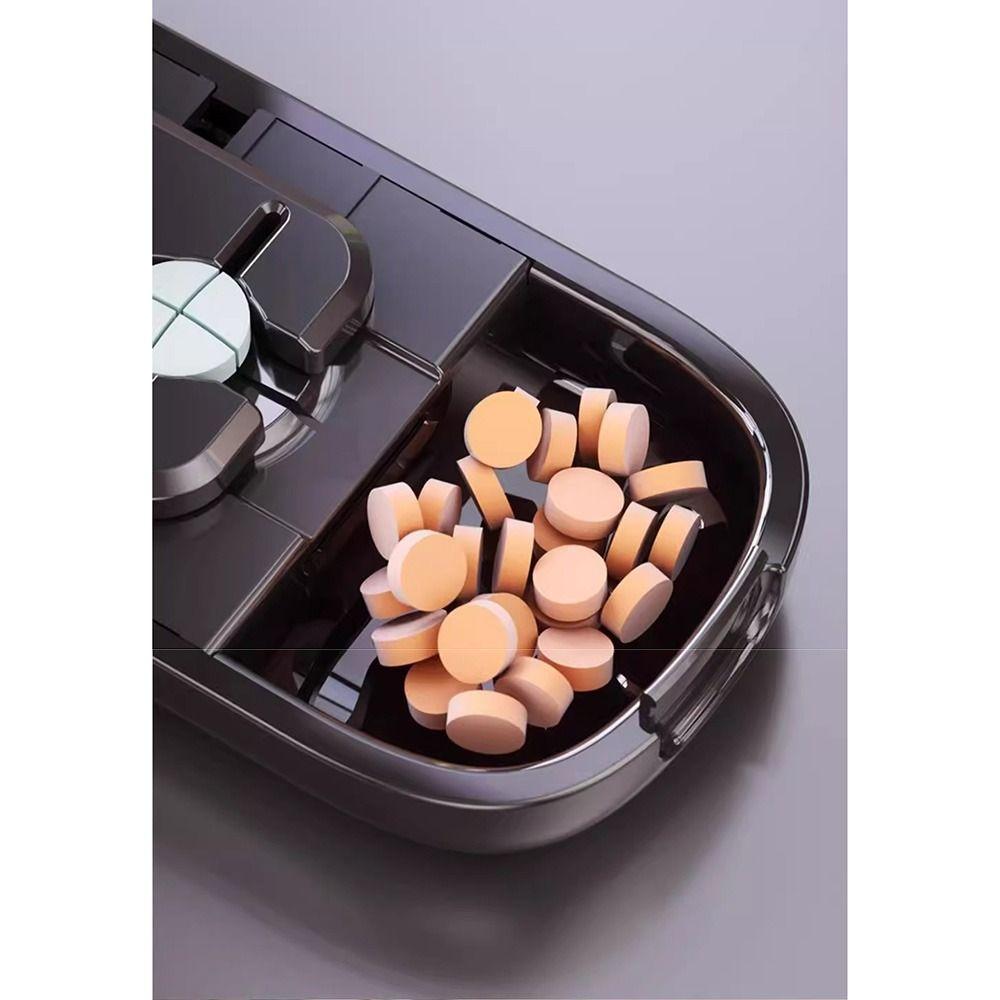 Precise Cutting Portable Pill Cutter Adjustable Daily Tablet Splitter Medicine Divider Case  Home