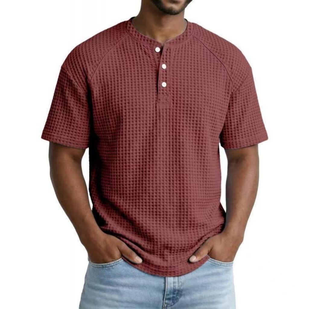 Men's Casual Fashionable Loose And Soft Breathable Short-sleeved Top.