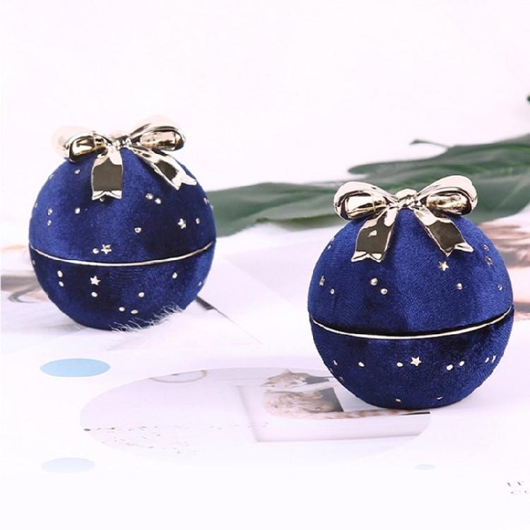 Stylish Round Rings Presentation Holder Round Bowknot Embellished Rings Case Soft Liner Rings Jewelry Display Holder Box