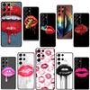 Sexy Red Lips Phone Case For Samsung Galaxy S23 S22 Ultra Note 20 10 S8 S9 S10 Plus S20 FE S21 FE Cover
