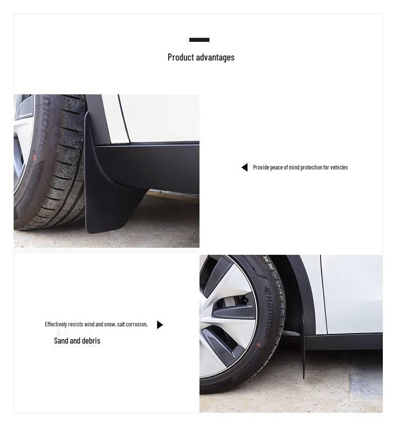 Tesla Model 3/Y Mudguards: No Drilling Needed, Protects Front & Rear Tires