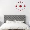 Orologio da Parete Moderno Fai da Te Design Adesivo Autoadesivo 3D Decorazione per Casa Ufficio Stanza
