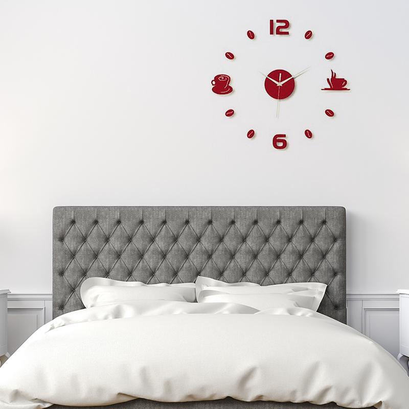 Orologio da Parete Moderno Fai da Te Design Adesivo Autoadesivo 3D Decorazione per Casa Ufficio Stanza
