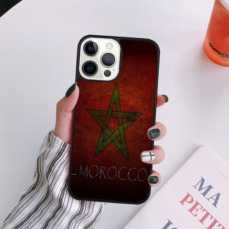 Morocco Flag Phone Case For iPhone 17 Air 14 13 12 16Pro Max 15  Plus Cover Shell Max coque