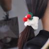 Korean Style Cherry Hair Rope High Elastic Sweet Hair Tie Autumn Plush Hair Tie  Women