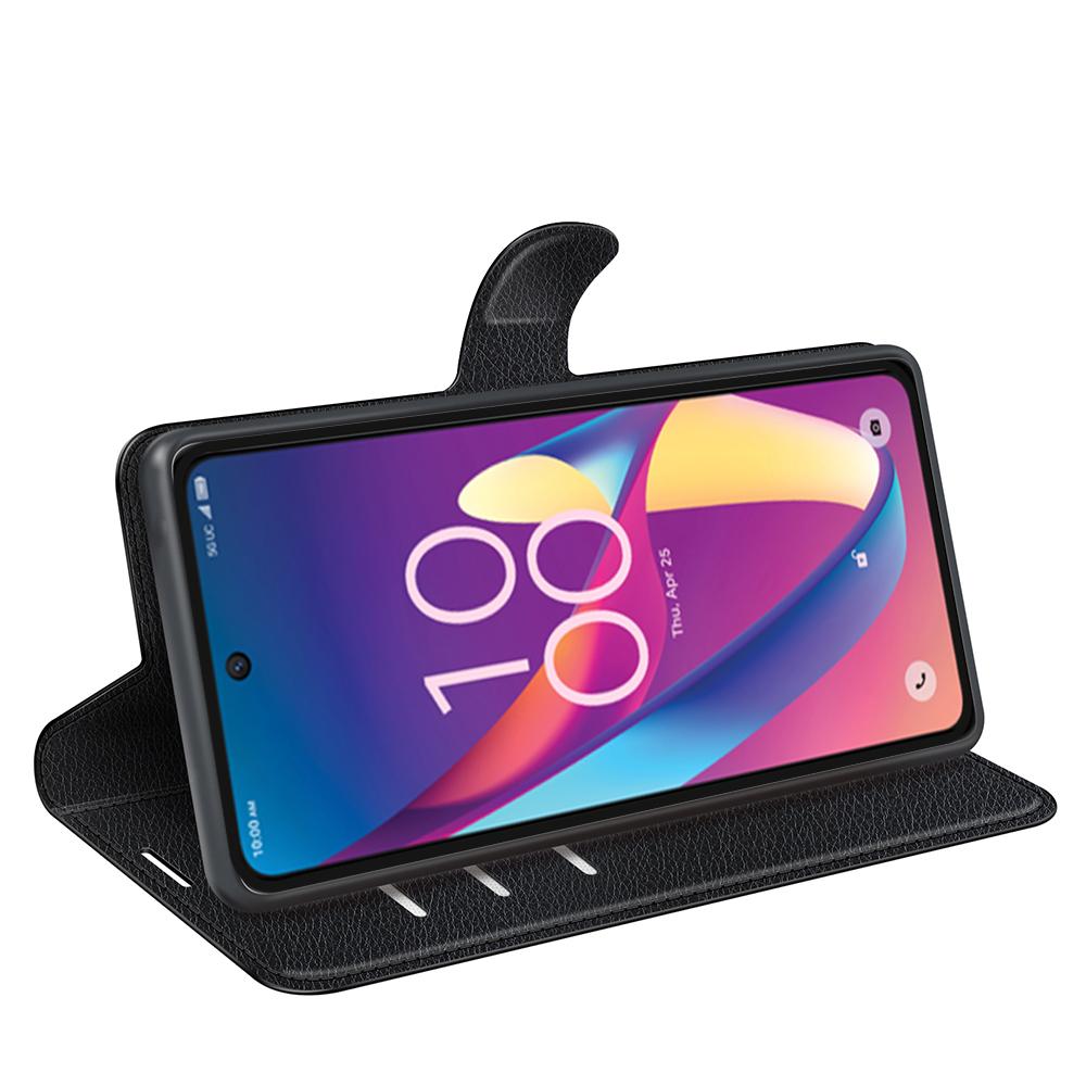 Für TCL 50 XL 5G Hülle Litschi-Textur Stoßfest Leder Brieftasche Handyhülle