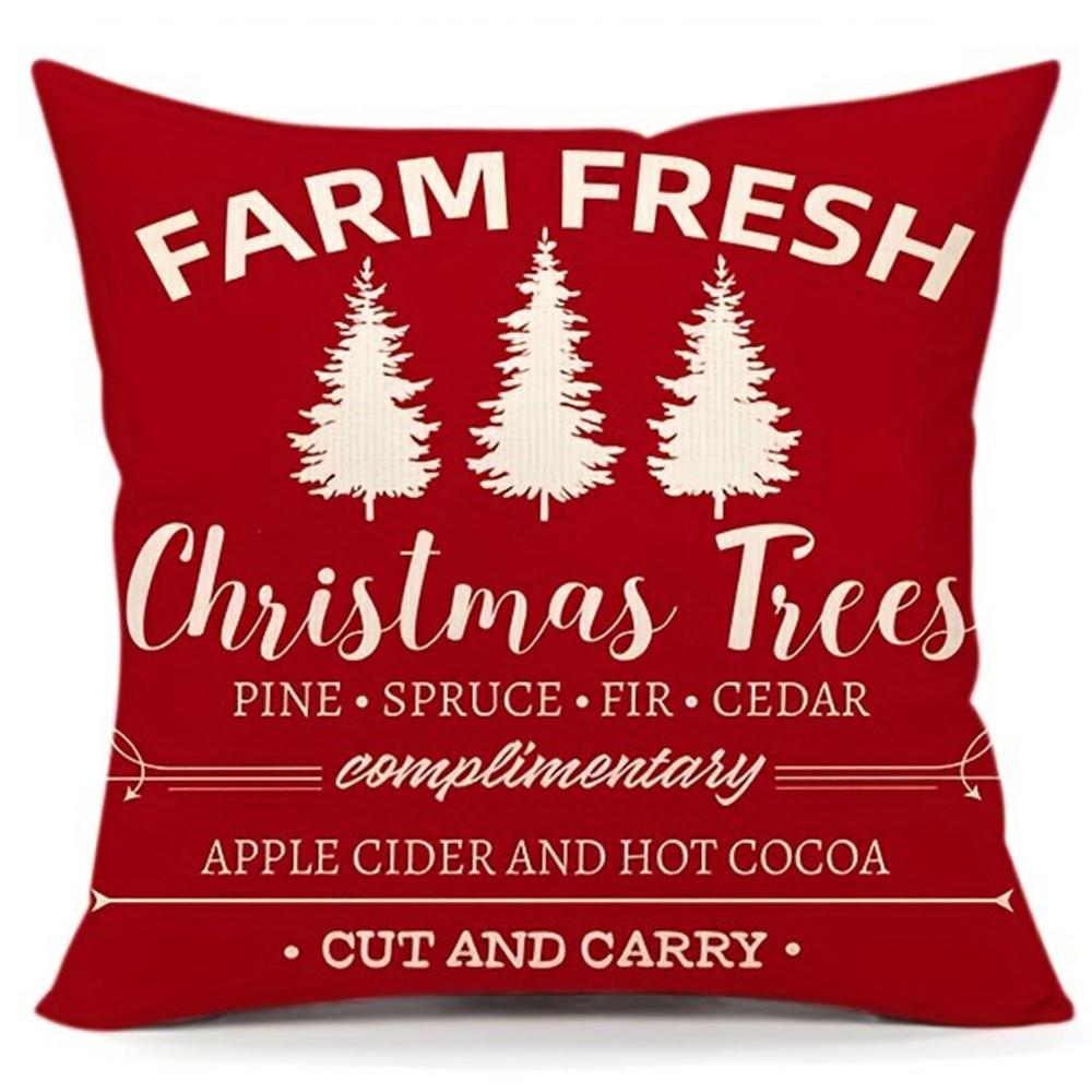 Christmas Decoration Pillowcase Zipper Opening and Closing Living Room Sofa Cushion Cover Room Home Decoration New Year Gift