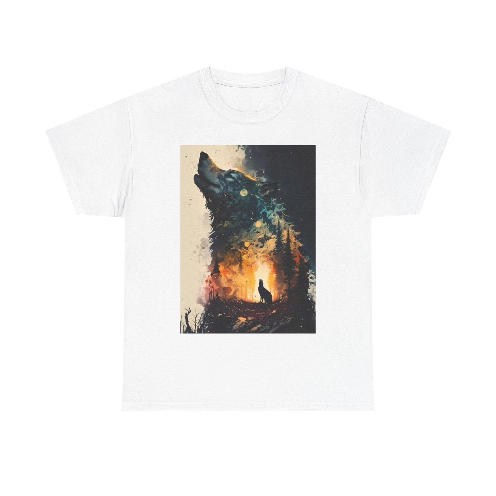 Men s and Women s T-shirts Howling Wolf M