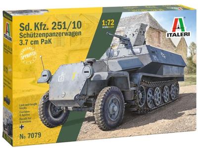 Platz Italeri WW2 Germany Gun Plastic Model IT7079 1/72 Sd.Kfz.251/10 3.7cm Anti-tank Self-propelled