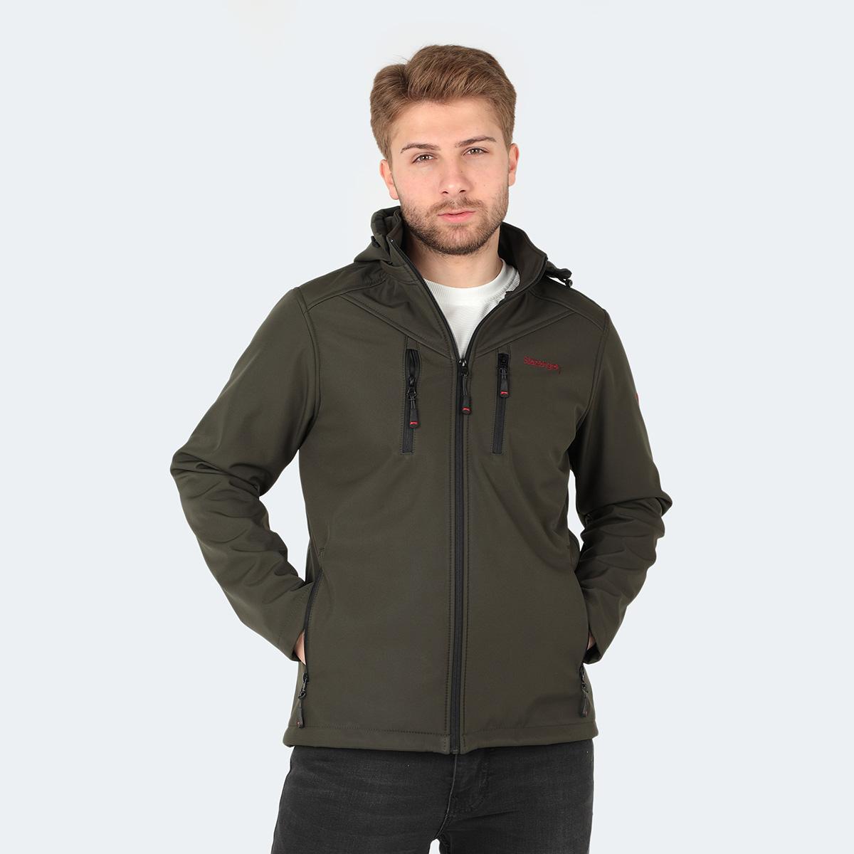 

HA-YUN-Khaki Men s Coat & Jacket L хаки