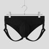 Men Sexy Hollow Out Solid Color U Convex Stretch Low Waist Triangle Briefs