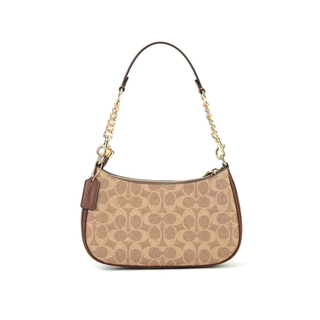 Coach Teri Signature Plátno Kůže Řetěz Taška přes rameno Denní CV933-IMXHE