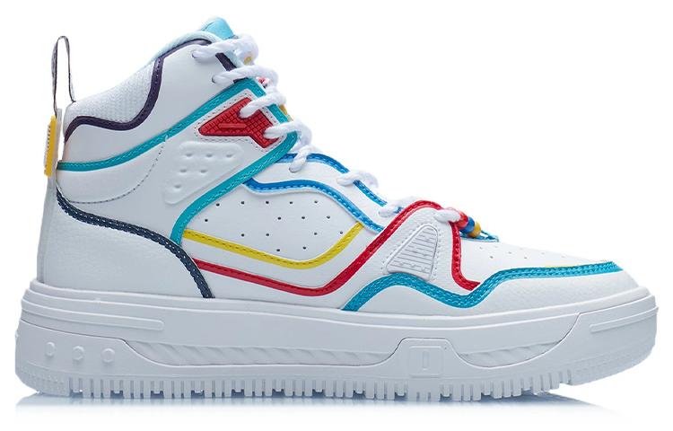 Li Ning Domain Specific Territory Travel High Top Skateboard Shoes Women's White AGCR432-2