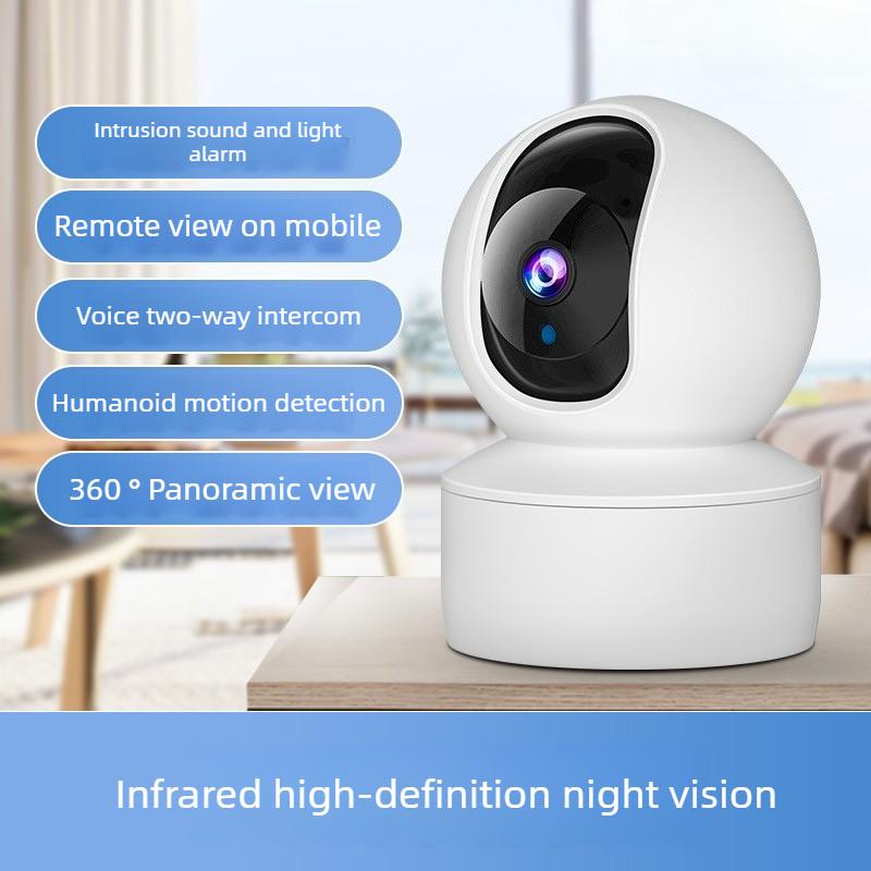 

Pet Dog Cat Camera with Phone App 5G 2.4GHz WiFi Indoor Security Monitor 360 Pan Tilt Two Way Audio Night Vision Pet Supplies білий