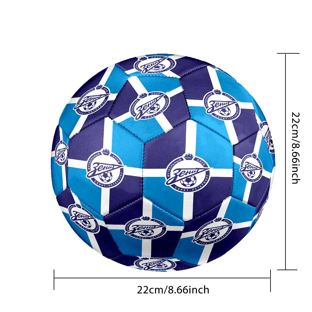 Zenit Saint Petersburg Indoor Soccer Ball Size 5 Colorful All Ages Machine Stitched PVC Competition Ready Durable High-Bounce