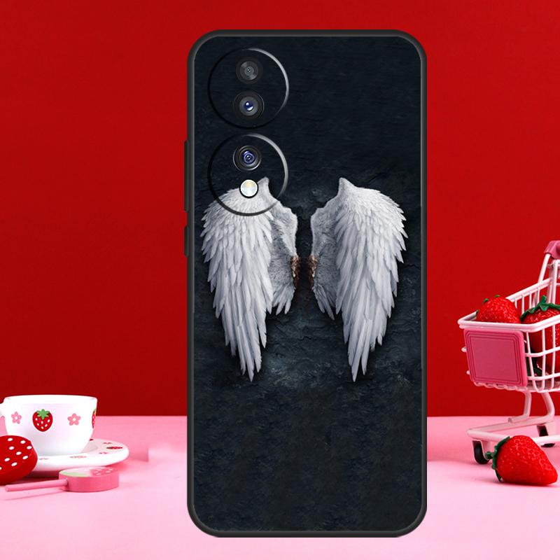Angel Wings Painting Case For Honor Magic 6 5 Pro 50 70 90 Lite X6 X7 X8 X9 X6a X7a X8a X9a X8b X9b Back Cover