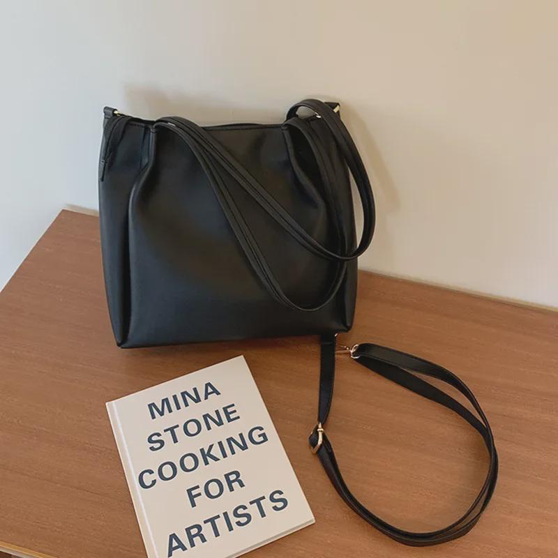 2025 Korean Style Women's Large Capacity Daily Shoulder Bag - Simple Tote, Student Handbag, Messenger Bag