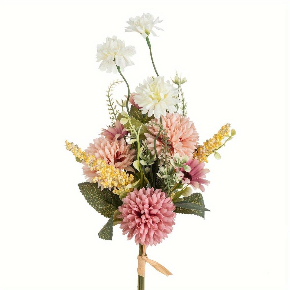 Silk Material Silk Artificial Flowers Simulated Flowers Bulbous Shape Bulbous Chrysanthemum Artificial Chrysanthemum