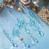 18-Piece Christmas Tree Decoration Set: Crystal Snowflakes & Icicle Ornaments