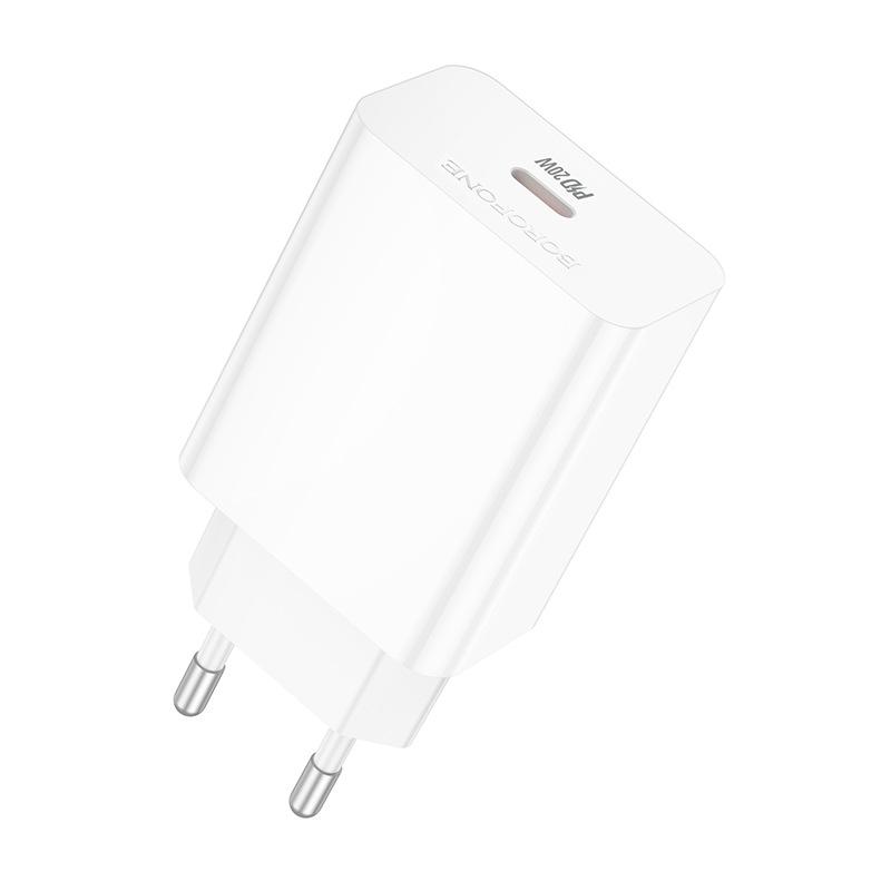 

Borofone BA21A Pro PD20W EU Type-C Fast Charger for Apple Single Charger Head [Color Box Packaging] PD20W