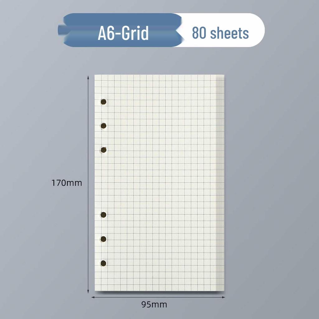 Individueller Loseblatt-Notizbuch-Innenteil mit herausnehmbarem Daolin-Papier: Liniert, Blanko und kariert