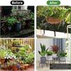 5Pcs Plant Stand Sturdy Base Rust-free Weather-resistant Iron Art Heavy Duty