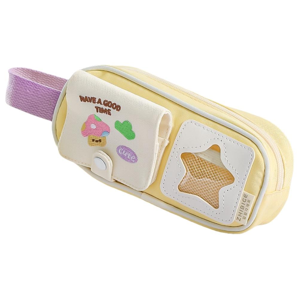 Multilayer Y2K Cartoon Stationery Bag Embroidery Ins Pencil Pouch Cute Korean Pencil Case  Student