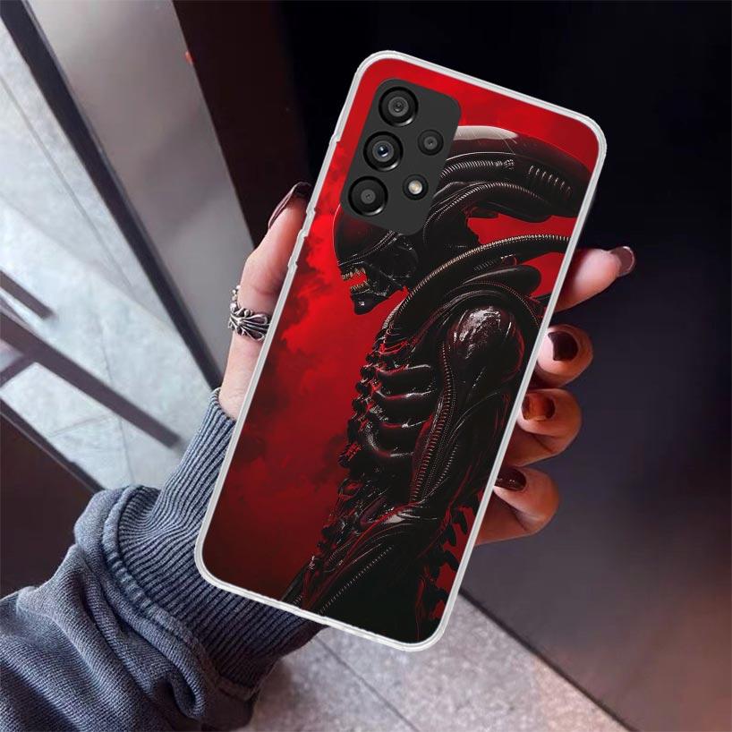 Cool A-Alien X-Xenomorph Phone Case For Samsung Galaxy A52 A51 A50S A32 A22 A12 A02S A72 A71 A31 A70 A30S Note 20 Ultra 10 Plus