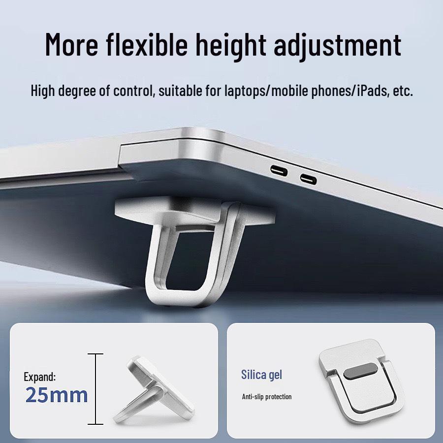 Invisible Foldable Zinc Alloy Laptop Riser Stand