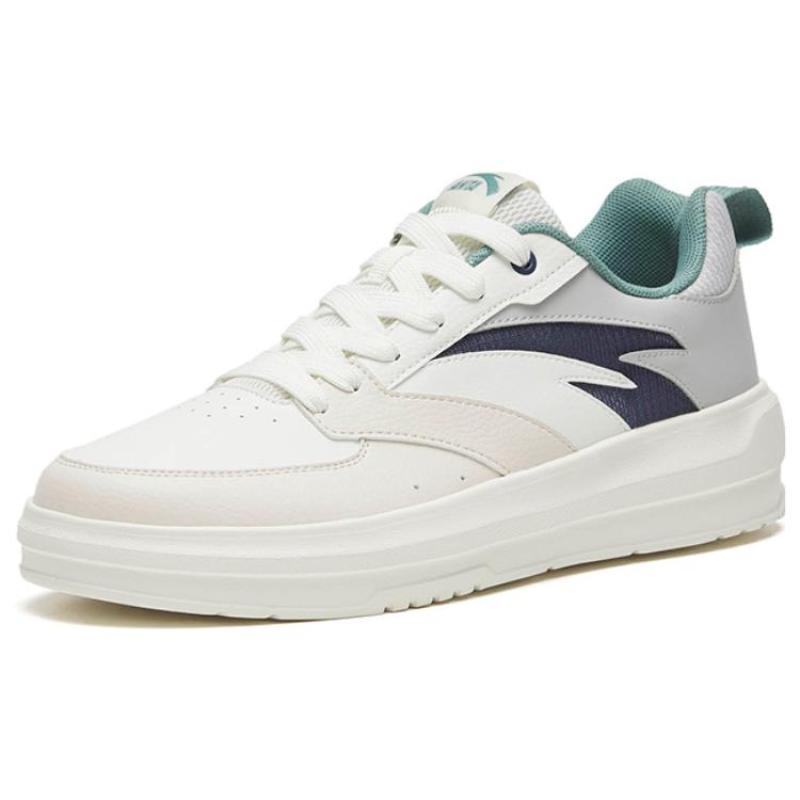 Anta Slip Resistant, Abrasion Resistant, Lightweight Low Top Skateboard Shoes Men's White Gray Black Sneakers 912328060-3