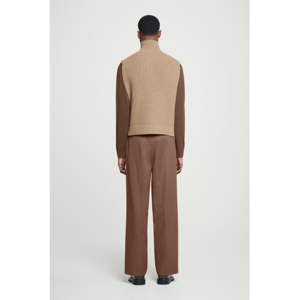 Cos Japan Open Side Zip Up Wool Vest