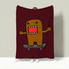 Character D-Domo-kun Throw Lightweight 240g Flannel Blanket Soft Skin-friendly for Summer Cooling